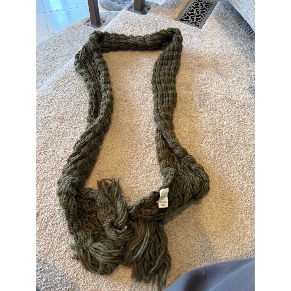 Old Navy Olive Green Chunky Knit Infinity Scarf Winter Boho